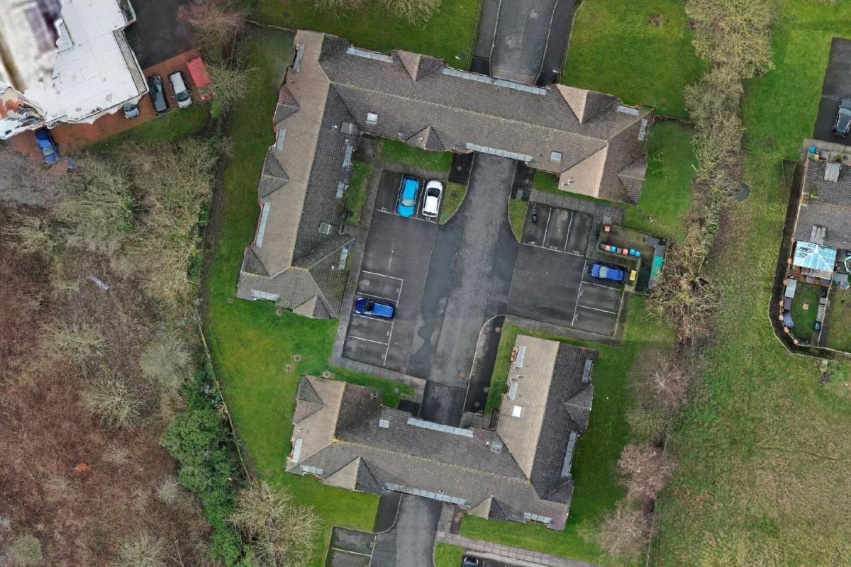 Drone Property Survey of an apartment building in Northwich, Cheshire