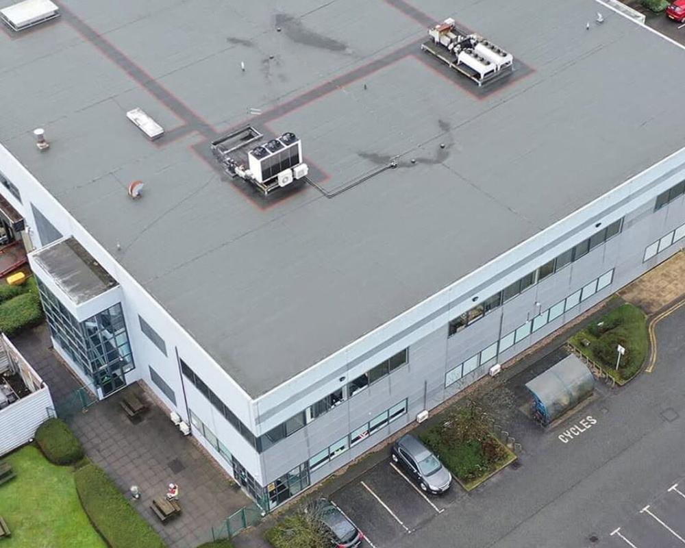A property survey of a commercial building